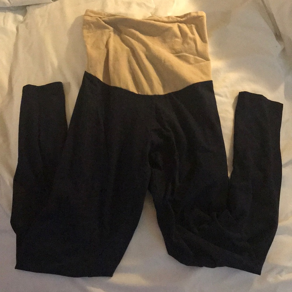 Navy maternity leggings